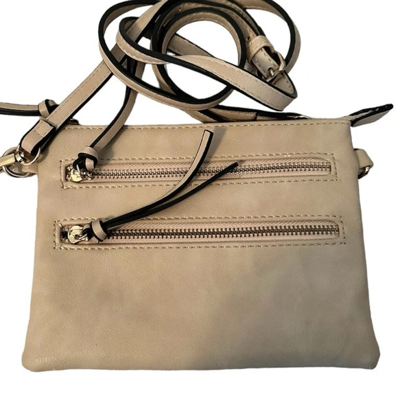 Ladies Multi Zipper Pocket Small Wristlet Crossbody Bag - Picture 1 of 5